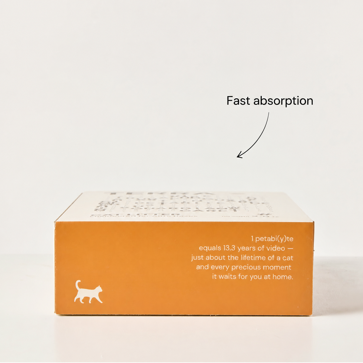 Terra cat litter box with fast absorption caption (Terra)